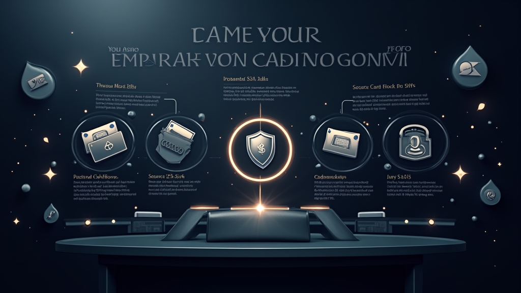 Secure casino payment screen with card, wallet, and shield icons