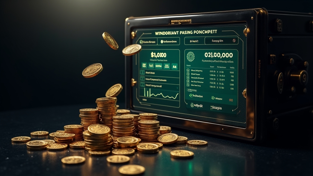 Withdrawal dashboard showing pending and approved payout stages in a dark casino setting
